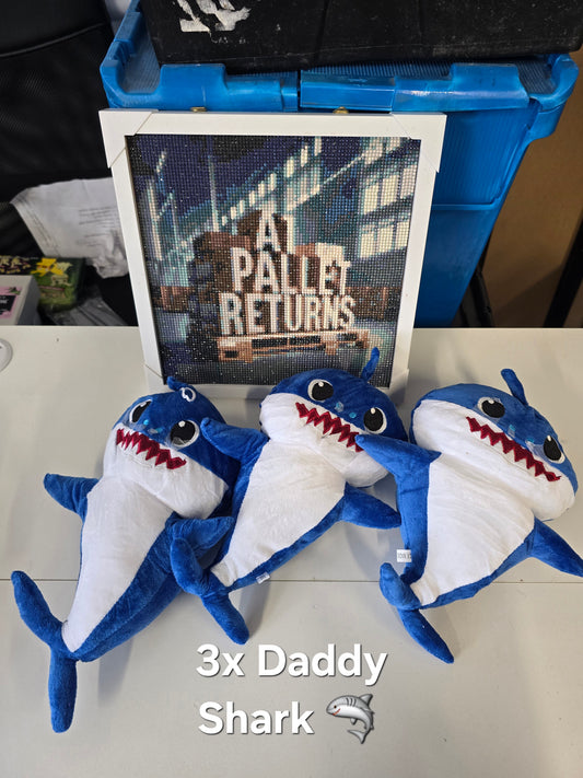 3x Daddy Shark Plush Toy Joblot