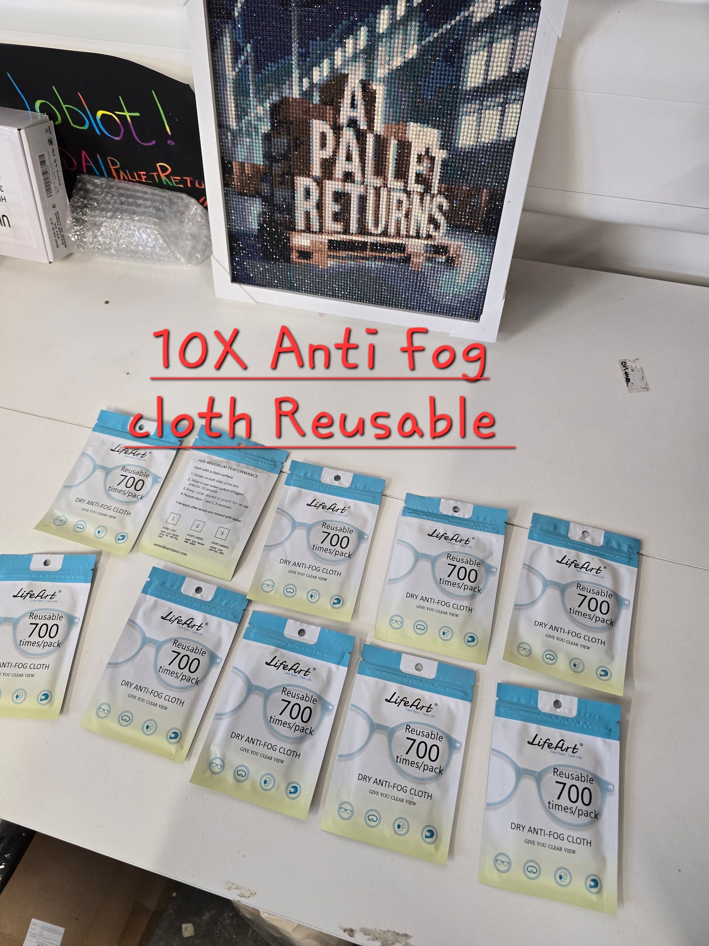 10x ANTI FOG GLASSES CLEANER REUSABLE UPTO 700 TIMES JOBLOT